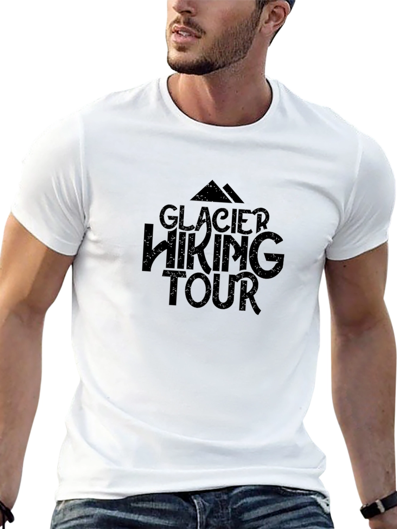 Glacier Hiking Tour Black Graphic Tee