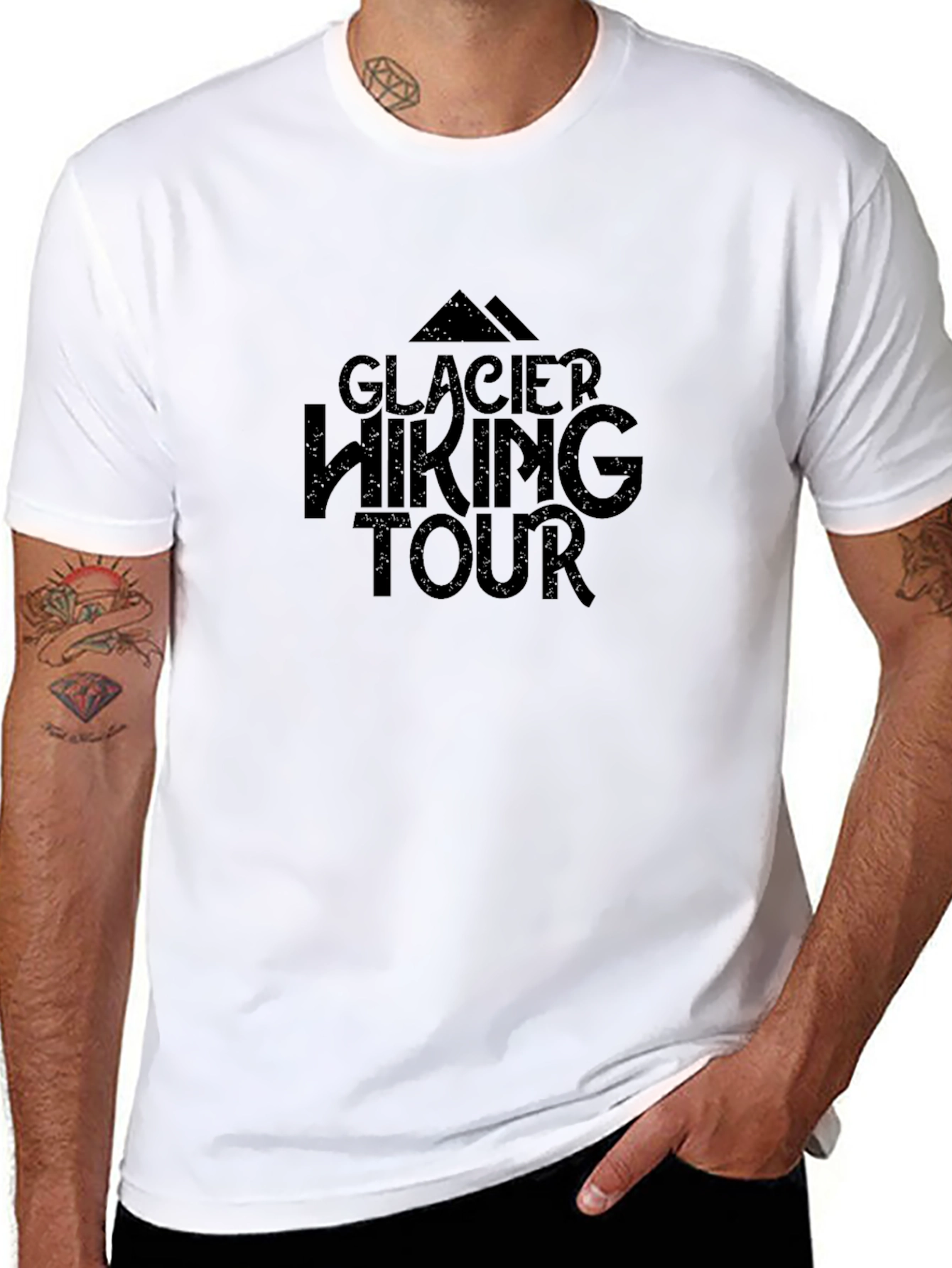 Glacier Hiking Tour Black Graphic Tee