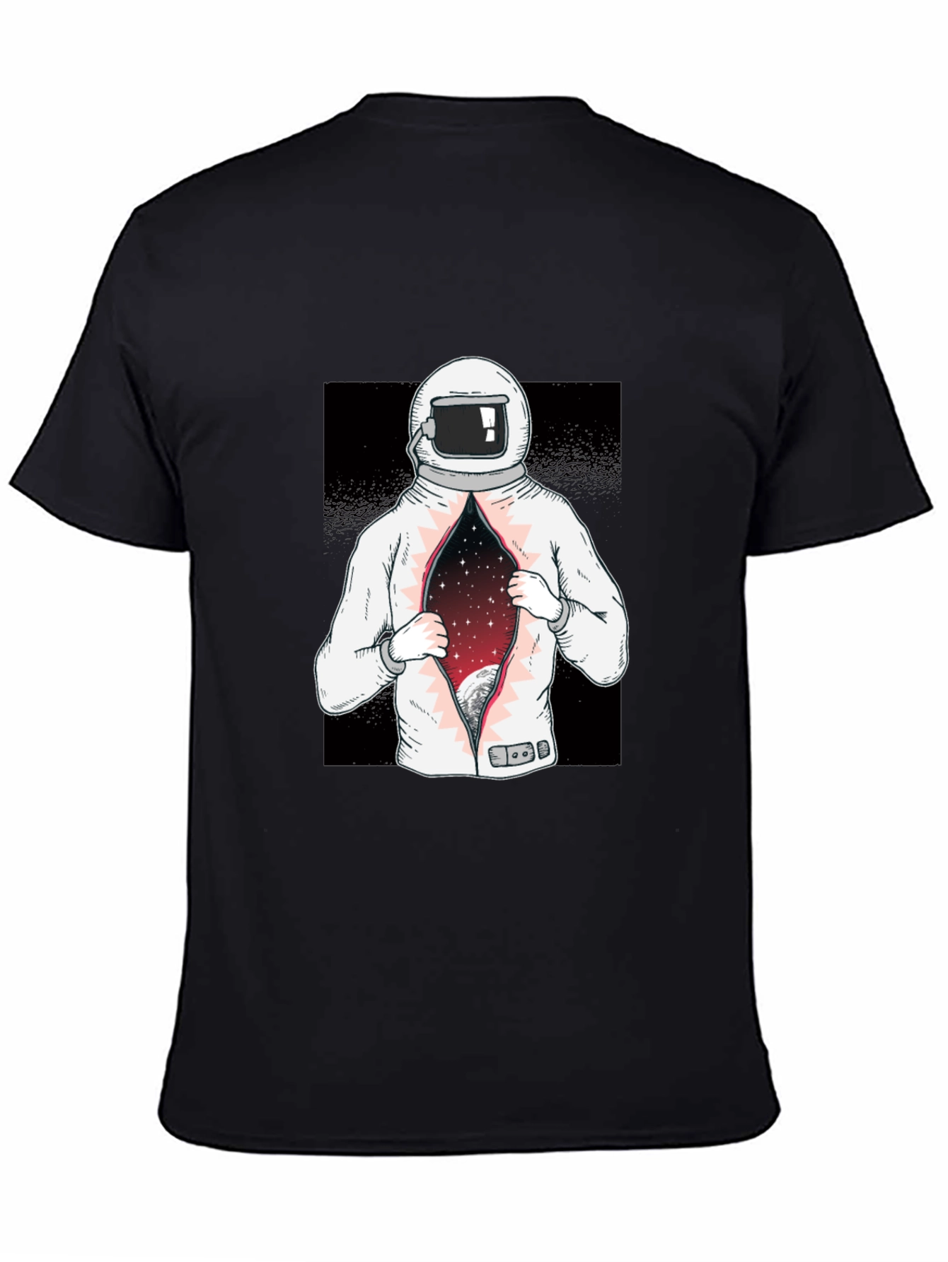 Astronaut Space Galaxy T-Shirt - Black Graphic Tee
