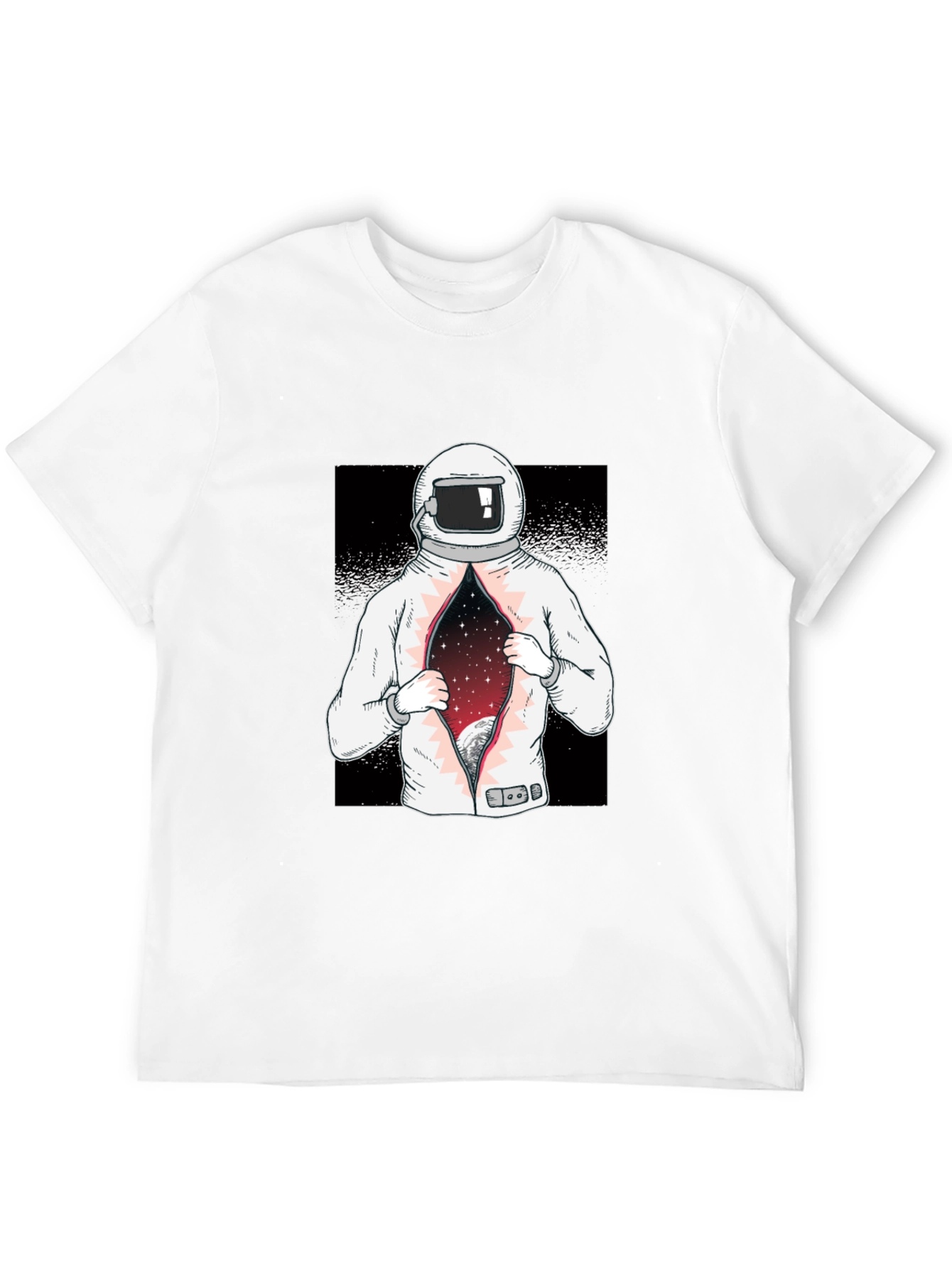 Astronaut Space Galaxy T-Shirt - Black Graphic Tee