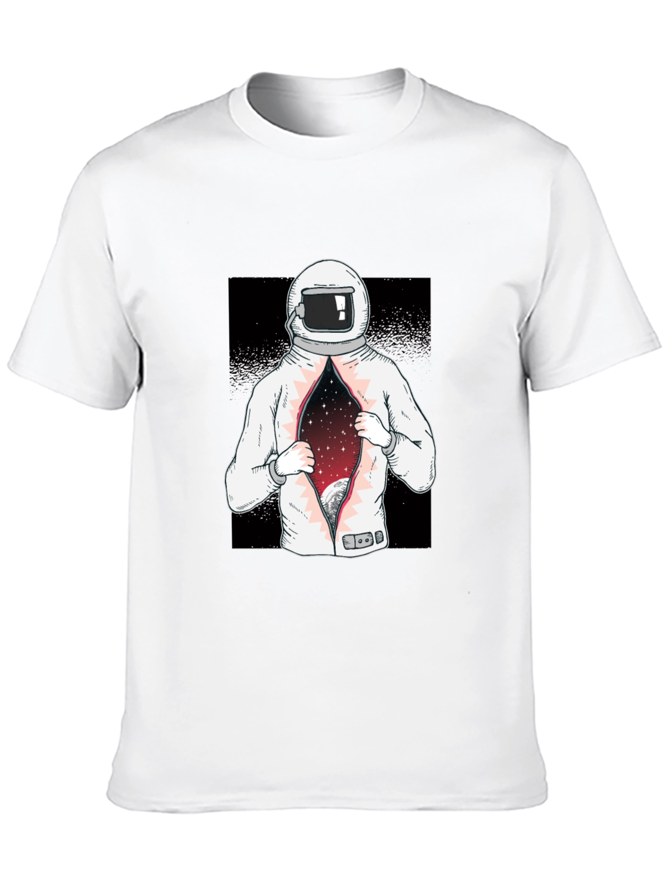 Astronaut Space Galaxy T-Shirt - Black Graphic Tee