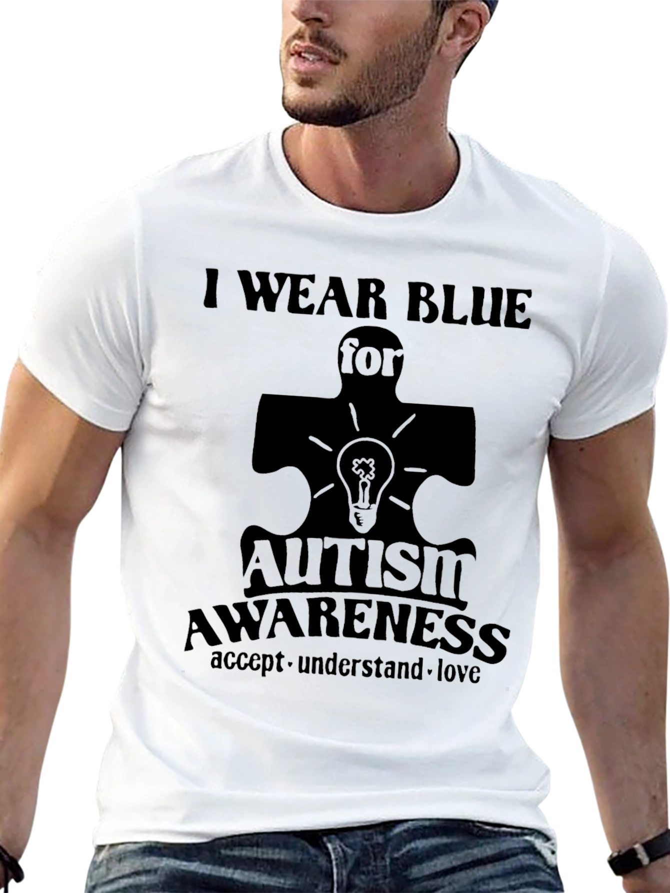 Autism Awareness T-Shirt: I Wear Blue