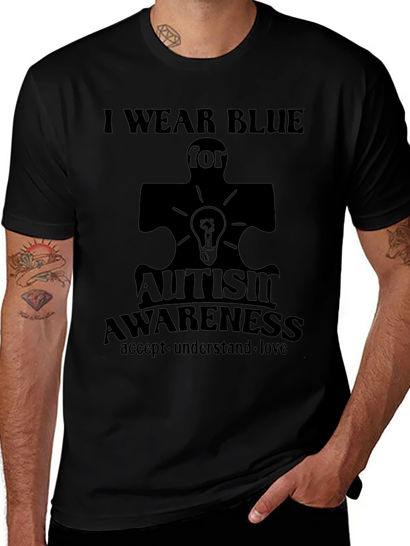 Autism Awareness T-Shirt: I Wear Blue