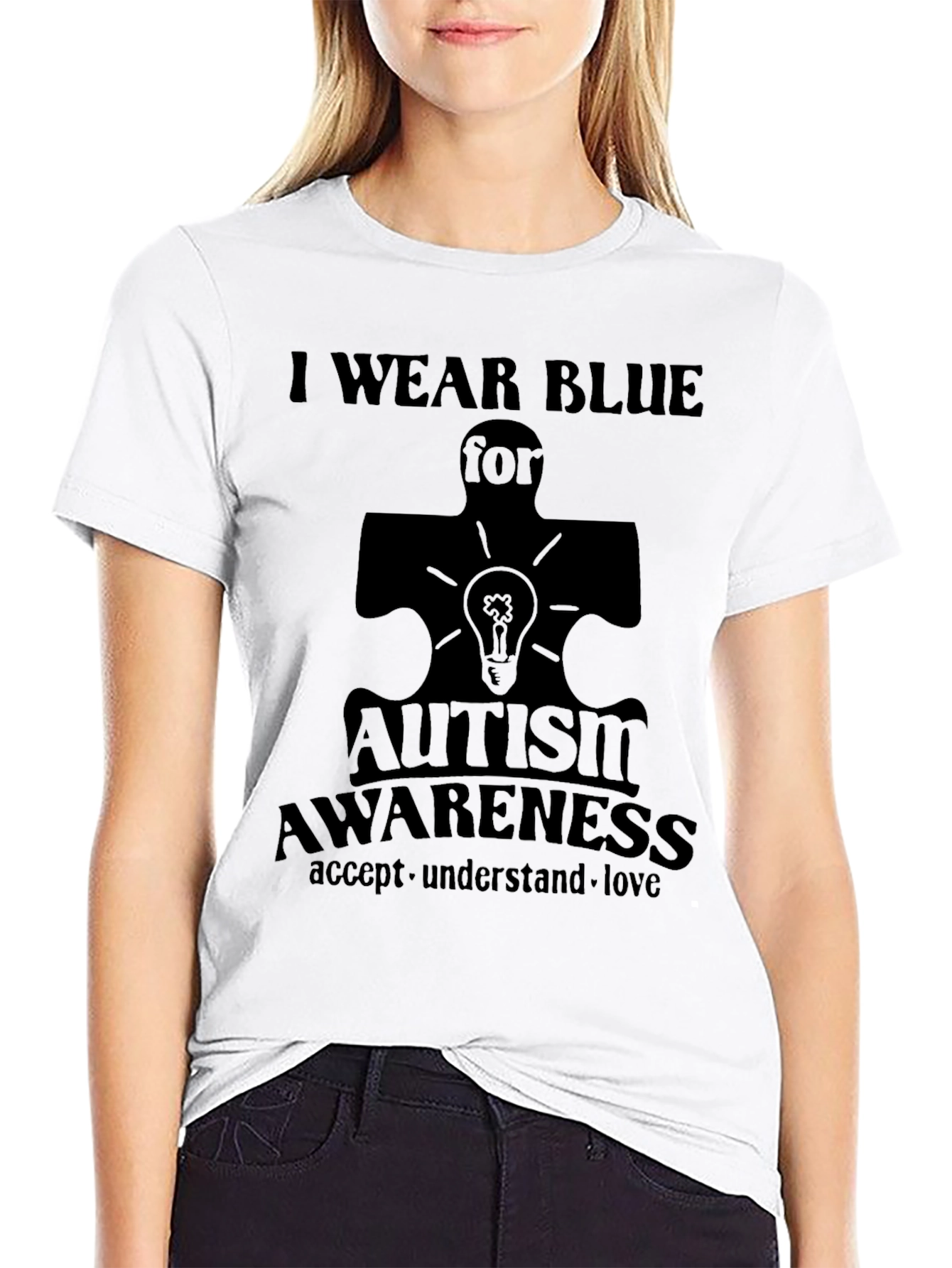 Autism Awareness T-Shirt: I Wear Blue