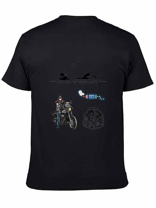 Motorcycle Graphic Tee - Rider Style