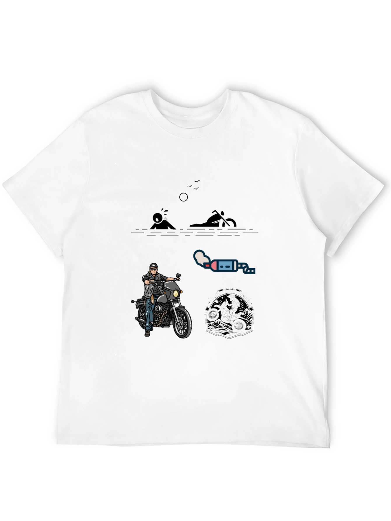 Motorcycle Graphic Tee - Rider Style