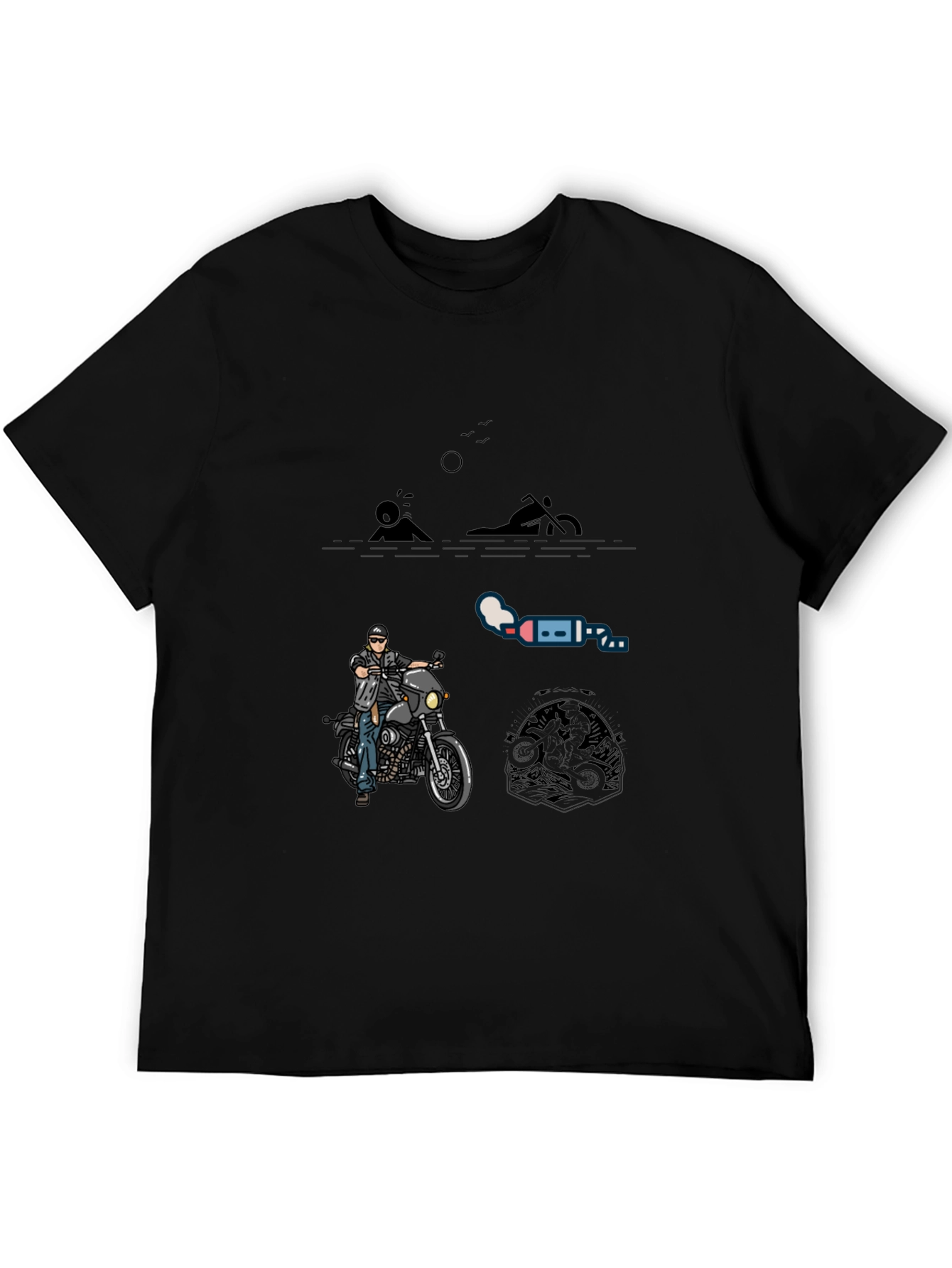 Motorcycle Graphic Tee - Rider Style