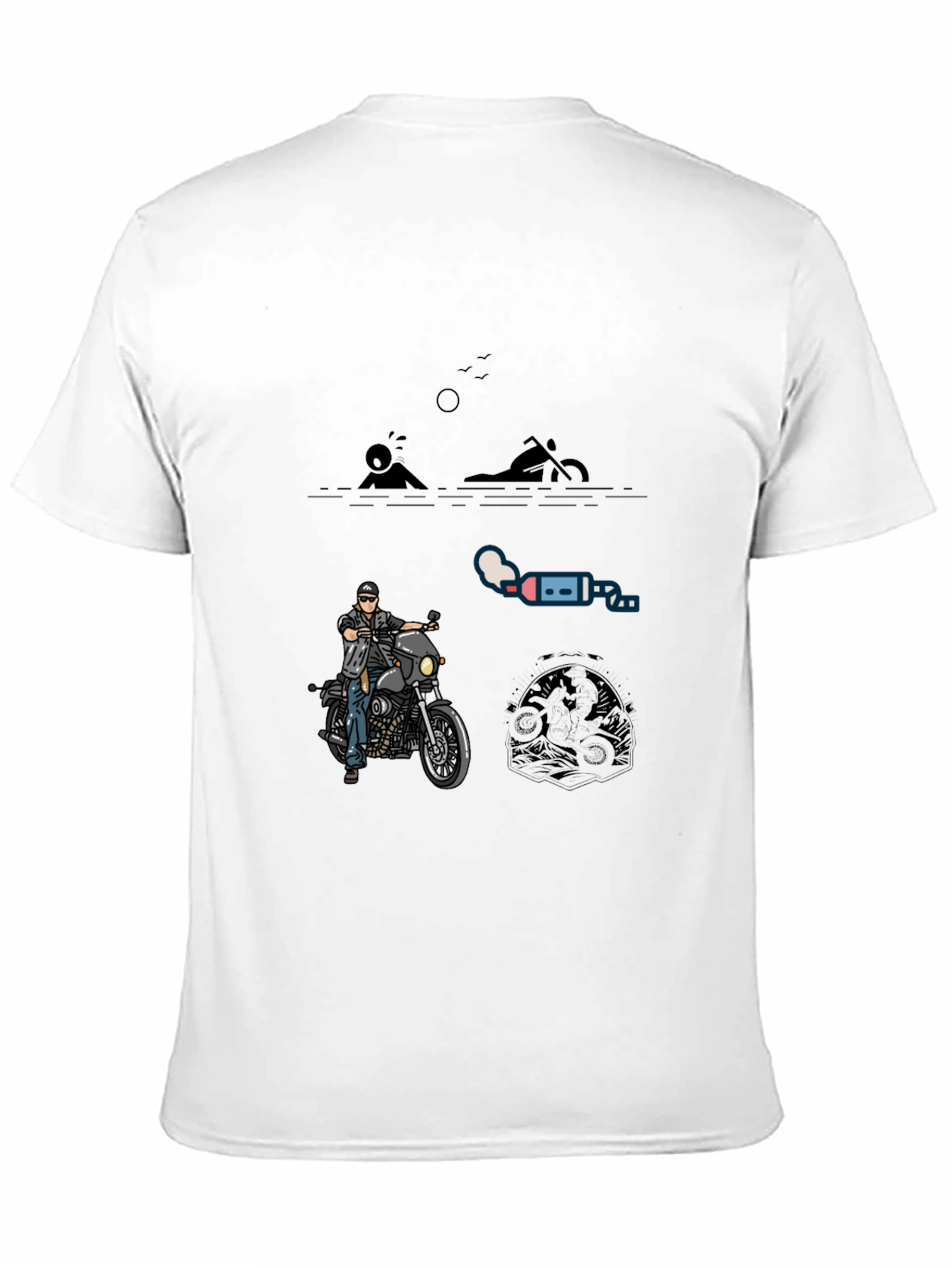 Motorcycle Graphic Tee - Rider Style