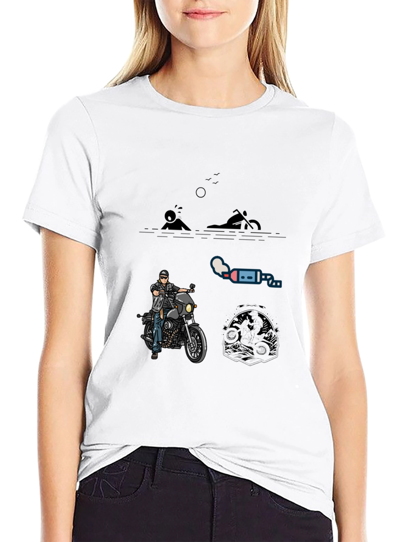 Motorcycle Graphic Tee - Rider Style