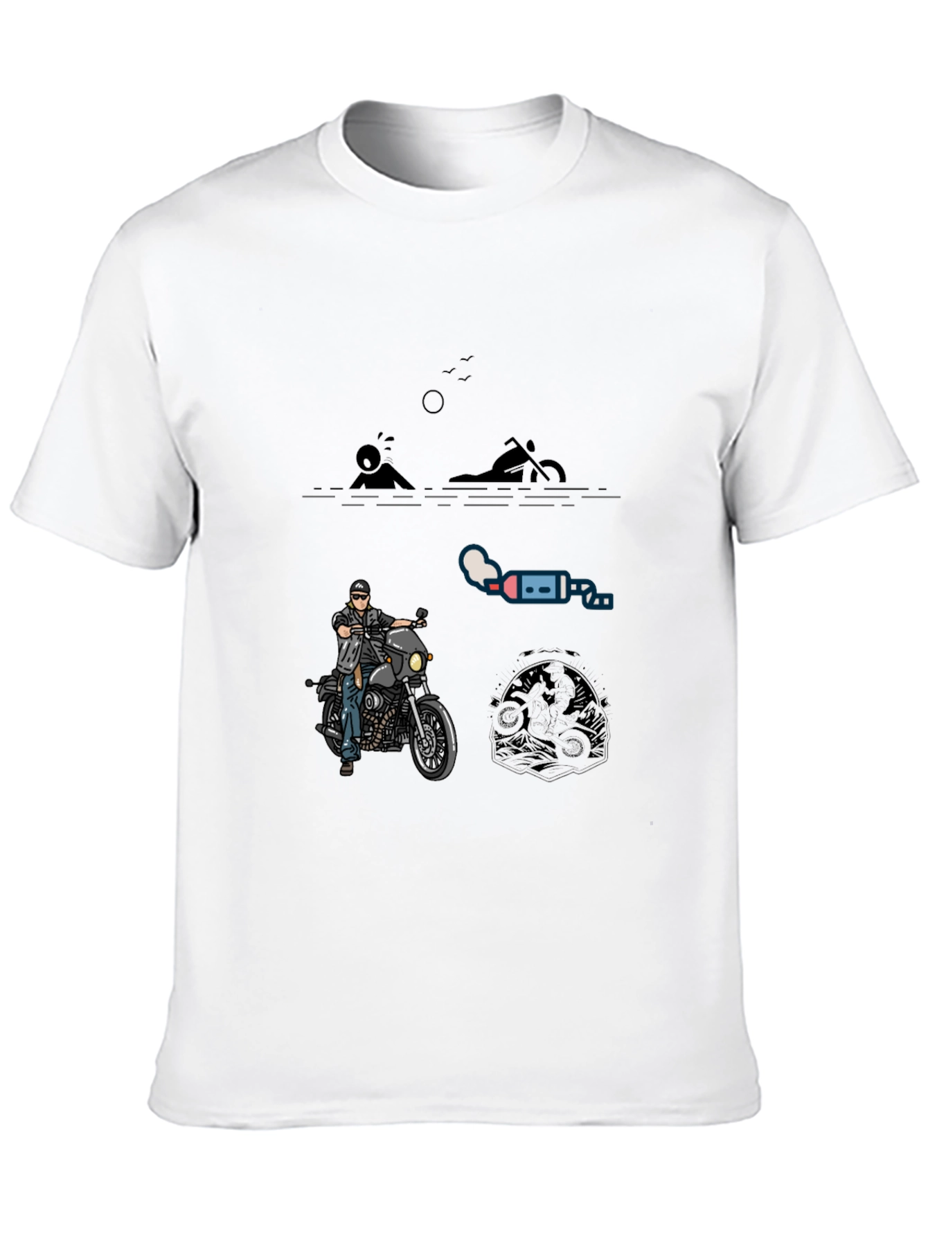 Motorcycle Graphic Tee - Rider Style