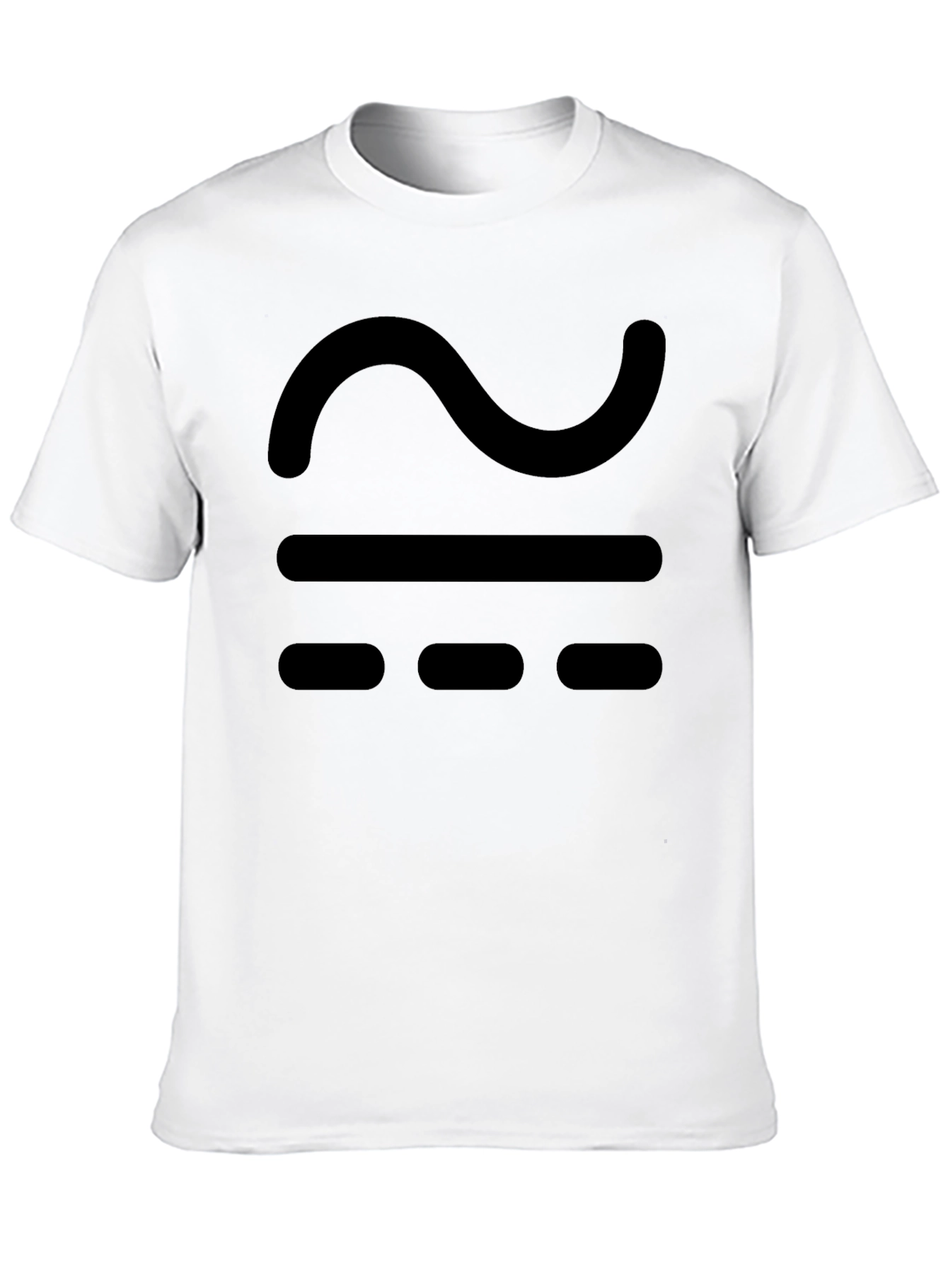 Black T-Shirt with Approximate Symbol