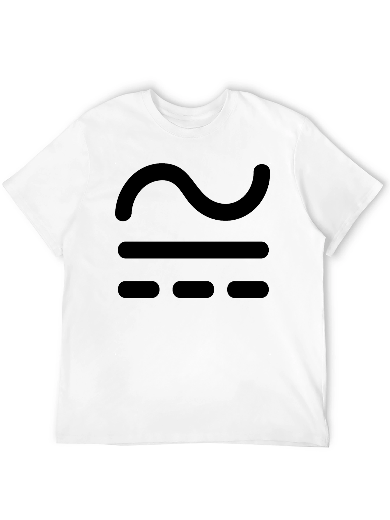 Black T-Shirt with Approximate Symbol