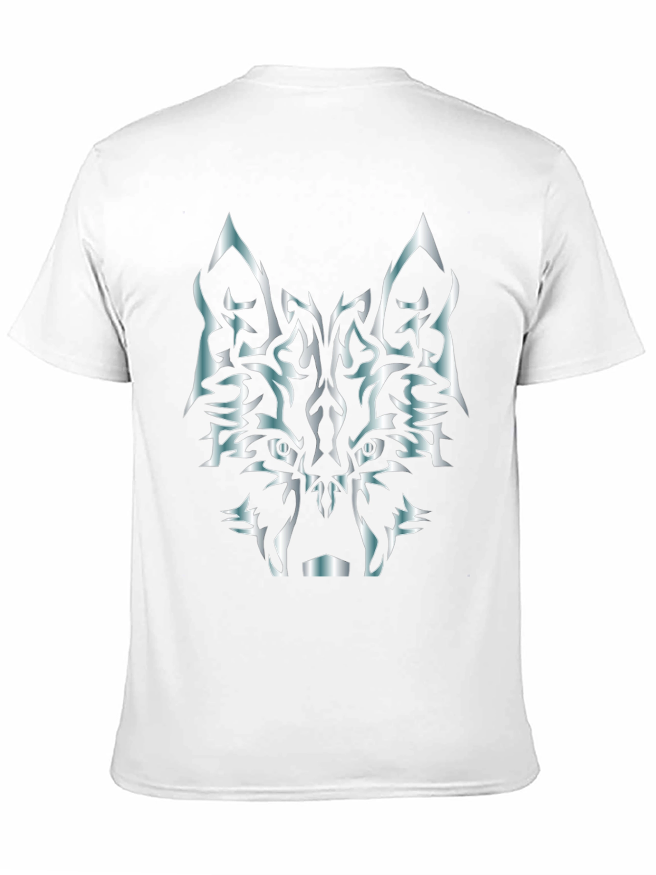 Tribal Wolf Graphic T-Shirt - Black