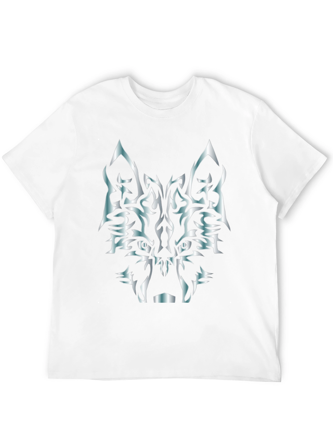 Tribal Wolf Graphic T-Shirt - Black
