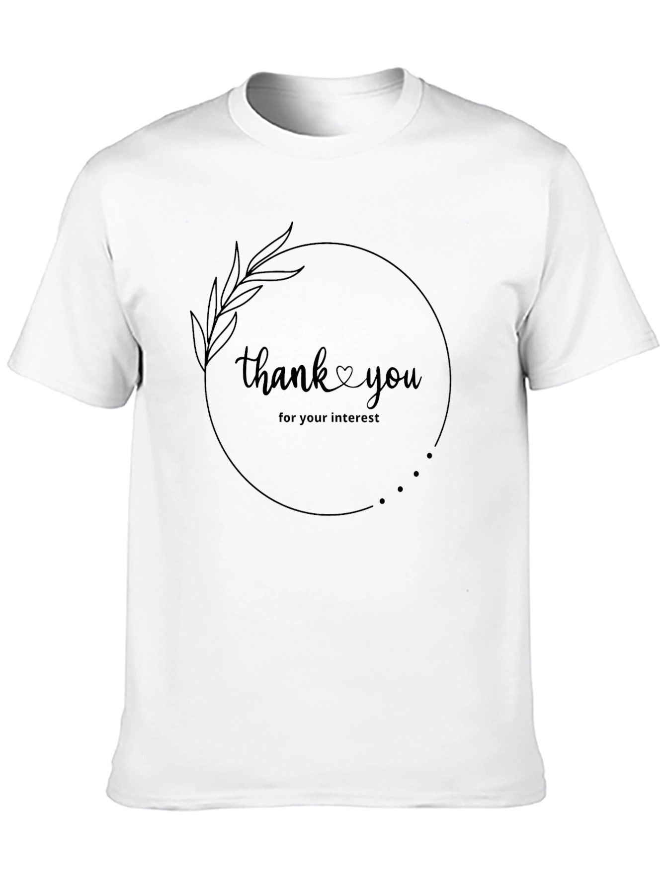Thank You Graphic Print Crew Neck T-Shirt