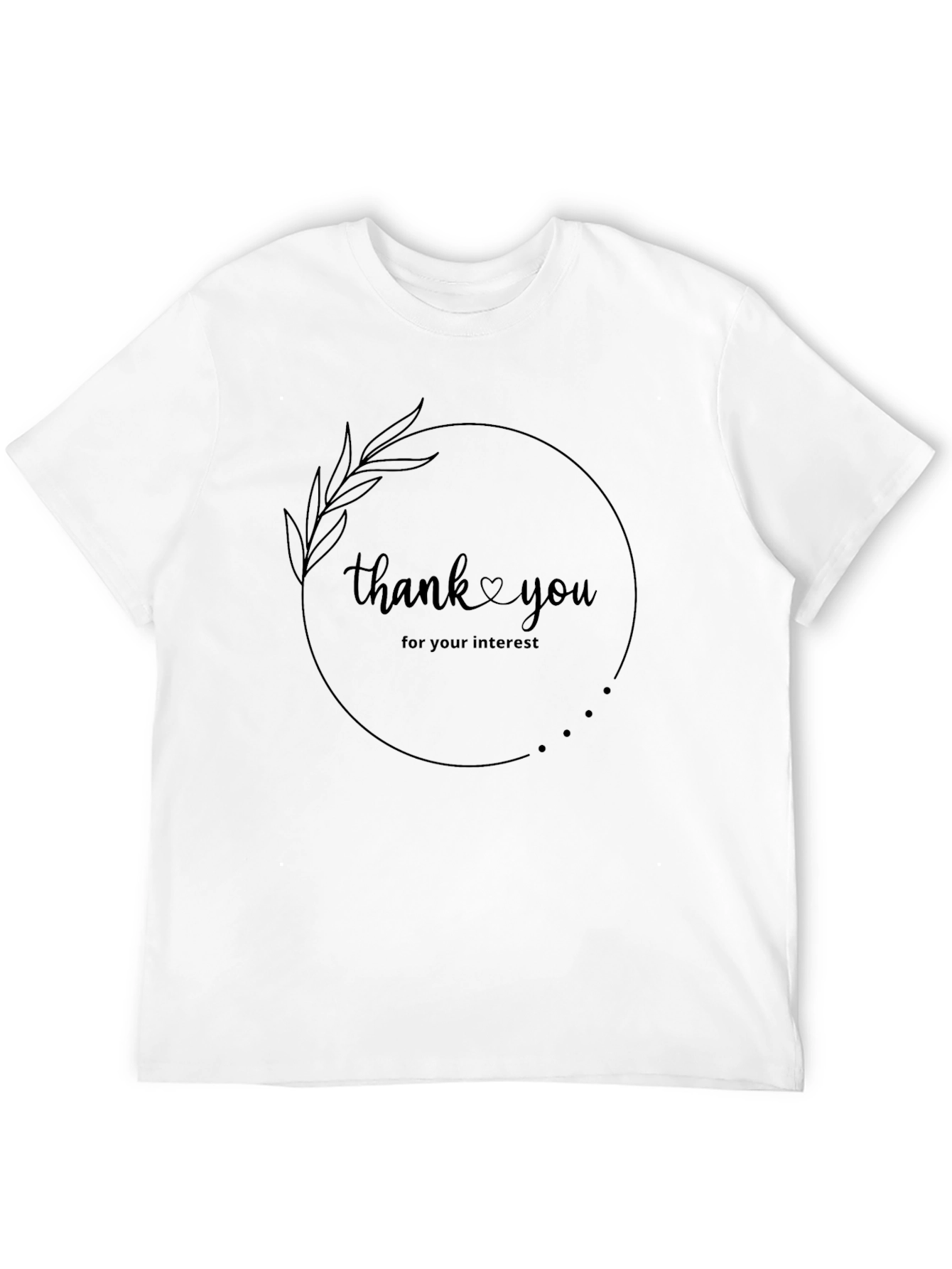 Thank You Graphic Print Crew Neck T-Shirt