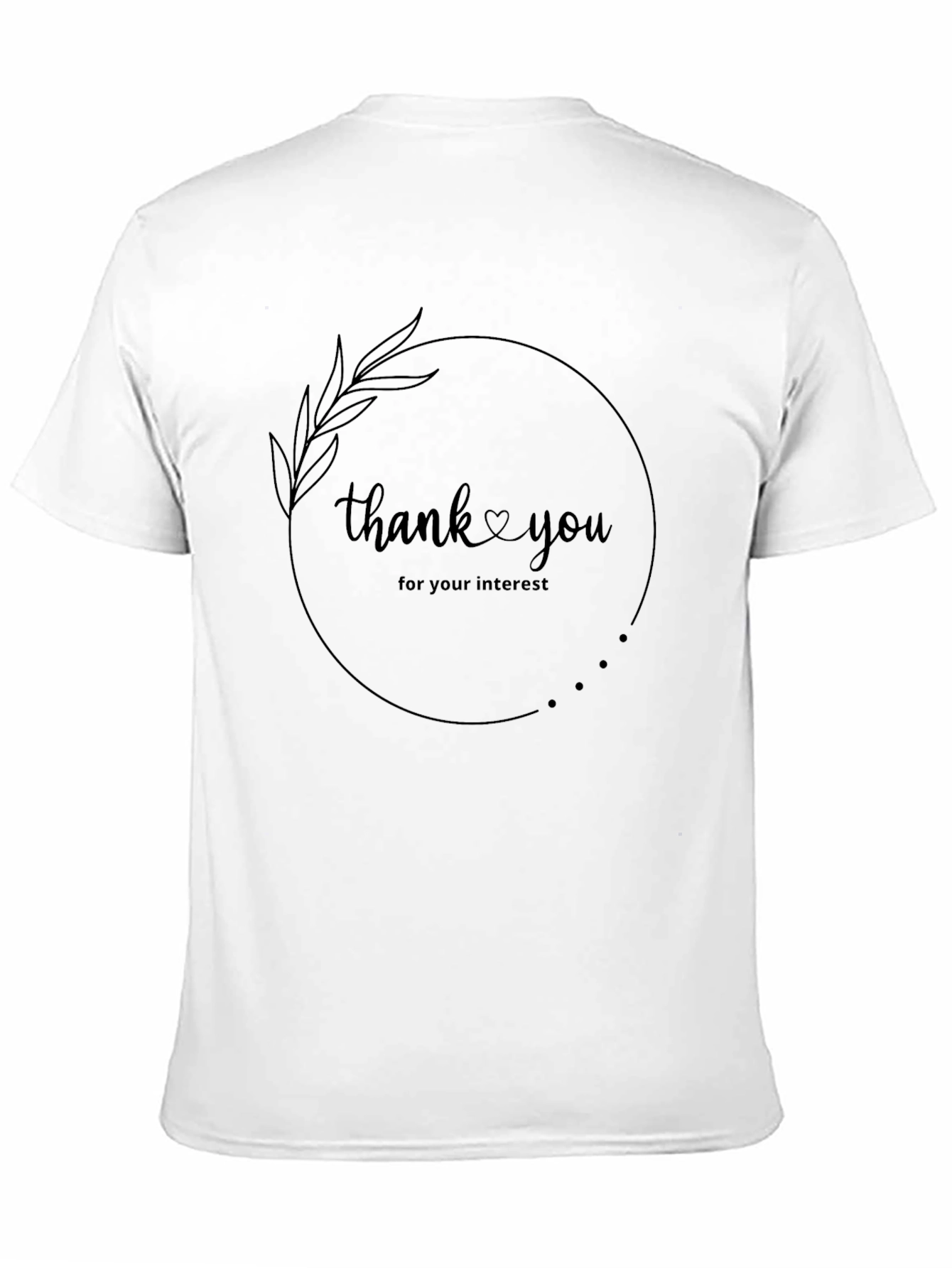 Thank You Graphic Print Crew Neck T-Shirt