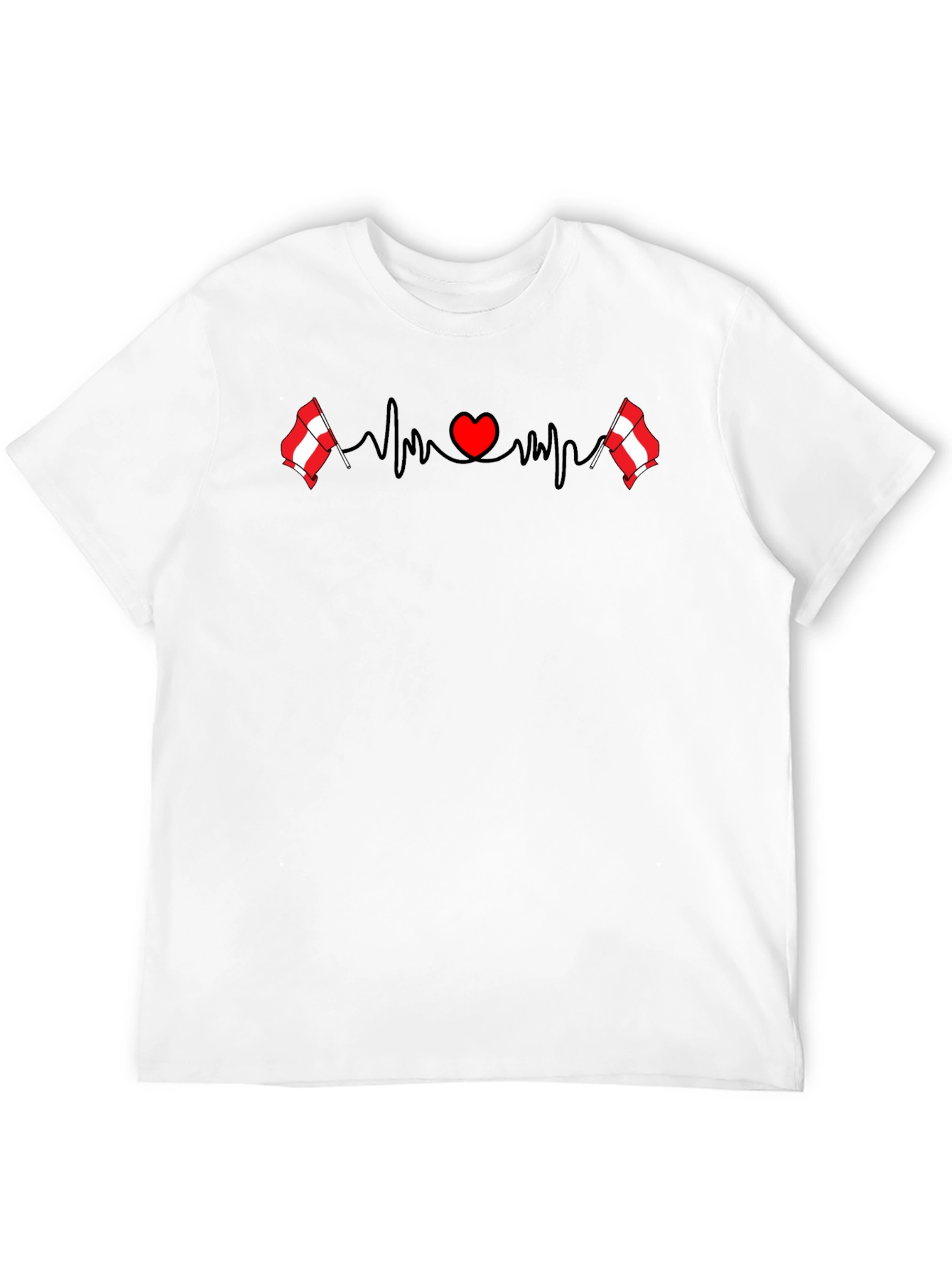 Heartbeat Flag Graphic Tee
