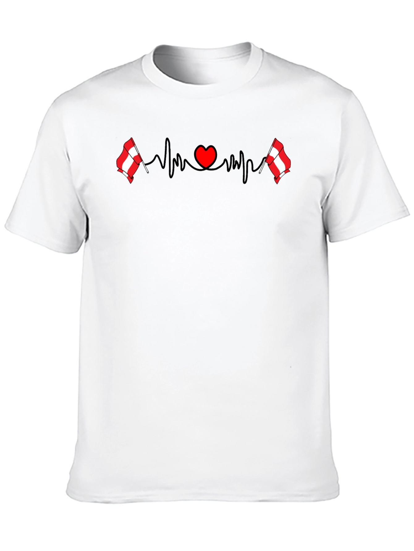 Heartbeat Flag Graphic Tee