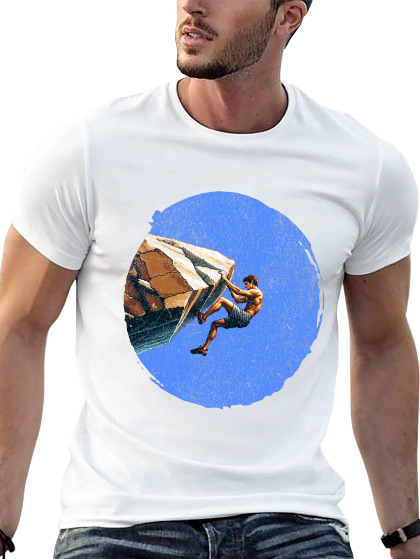 Rock Climbing Graphic Tee - Black