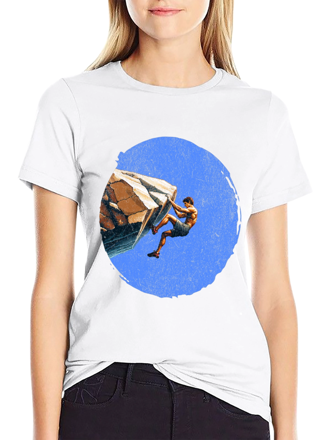 Rock Climbing Graphic Tee - Black