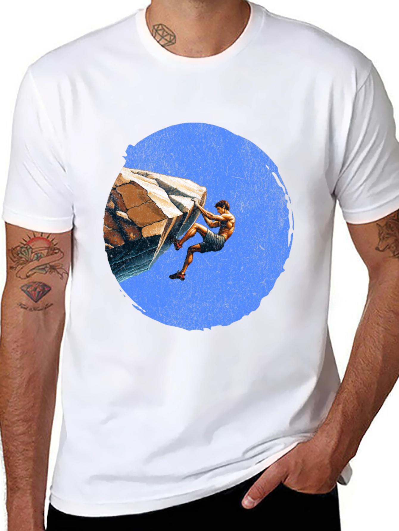 Rock Climbing Graphic Tee - Black