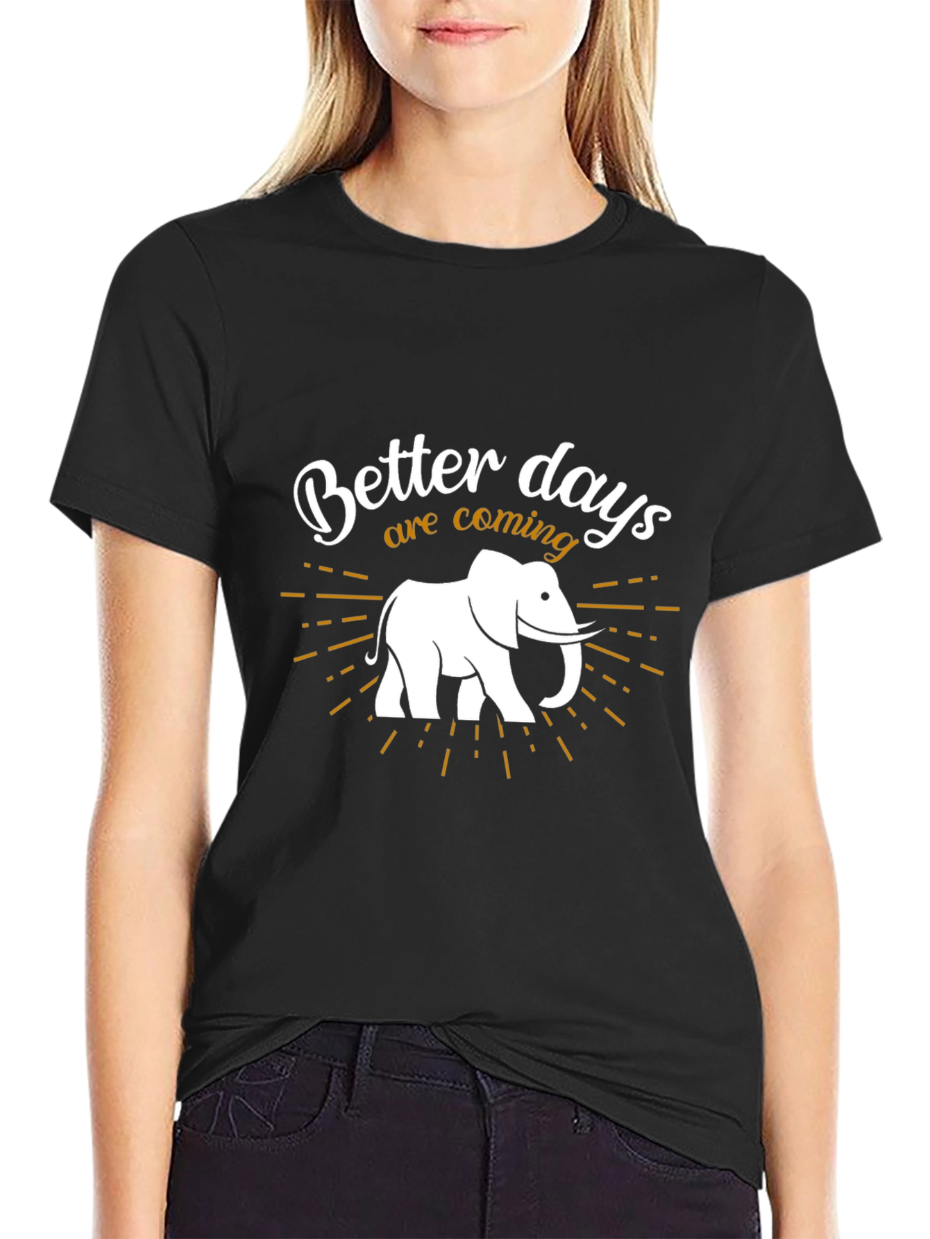 Better Days Elephant Graphic Tee - Stylish Comfort