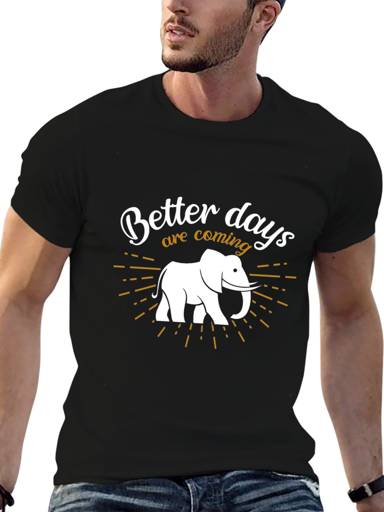 Better Days Elephant Graphic Tee - Stylish Comfort