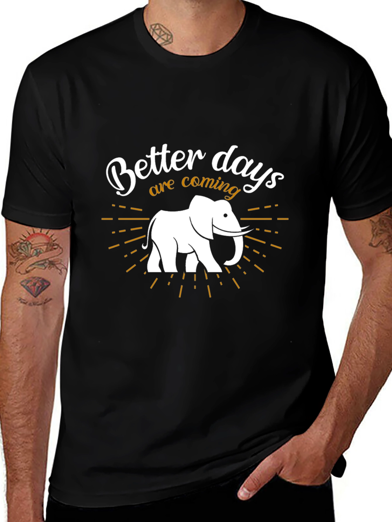 Better Days Elephant Graphic Tee - Stylish Comfort