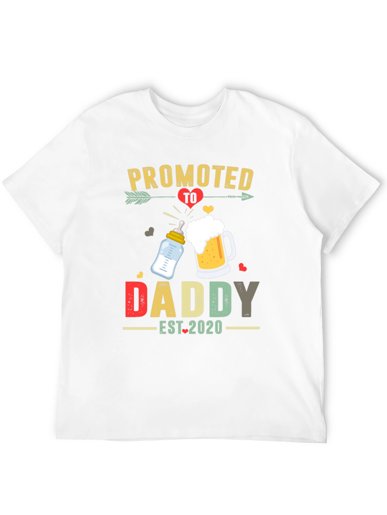 Promoted To Daddy Est. 2020 Mens Black T-Shirt