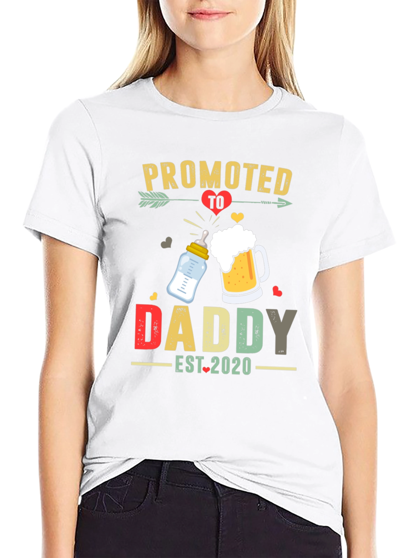 Promoted To Daddy Est. 2020 Mens Black T-Shirt