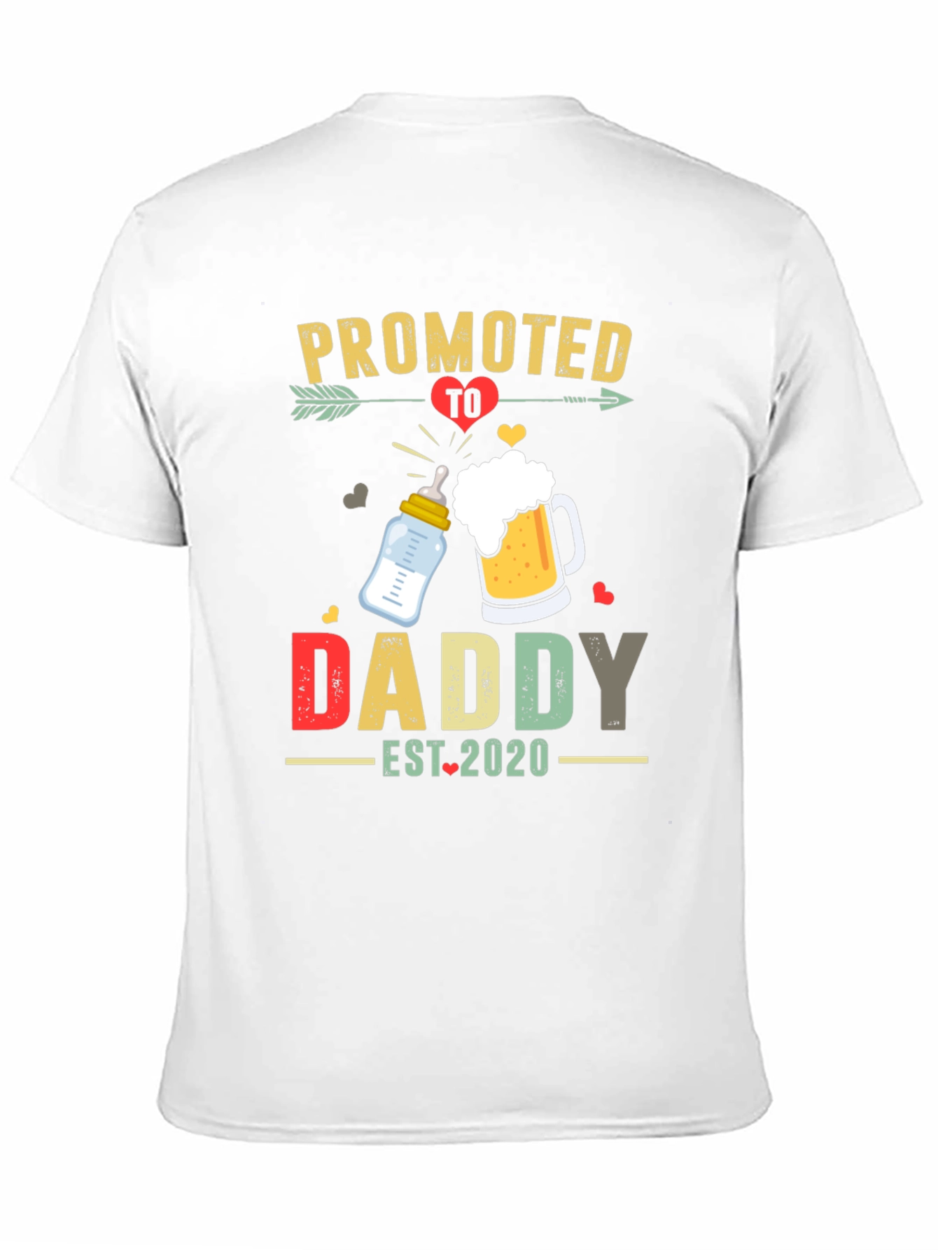 Promoted To Daddy Est. 2020 Mens Black T-Shirt