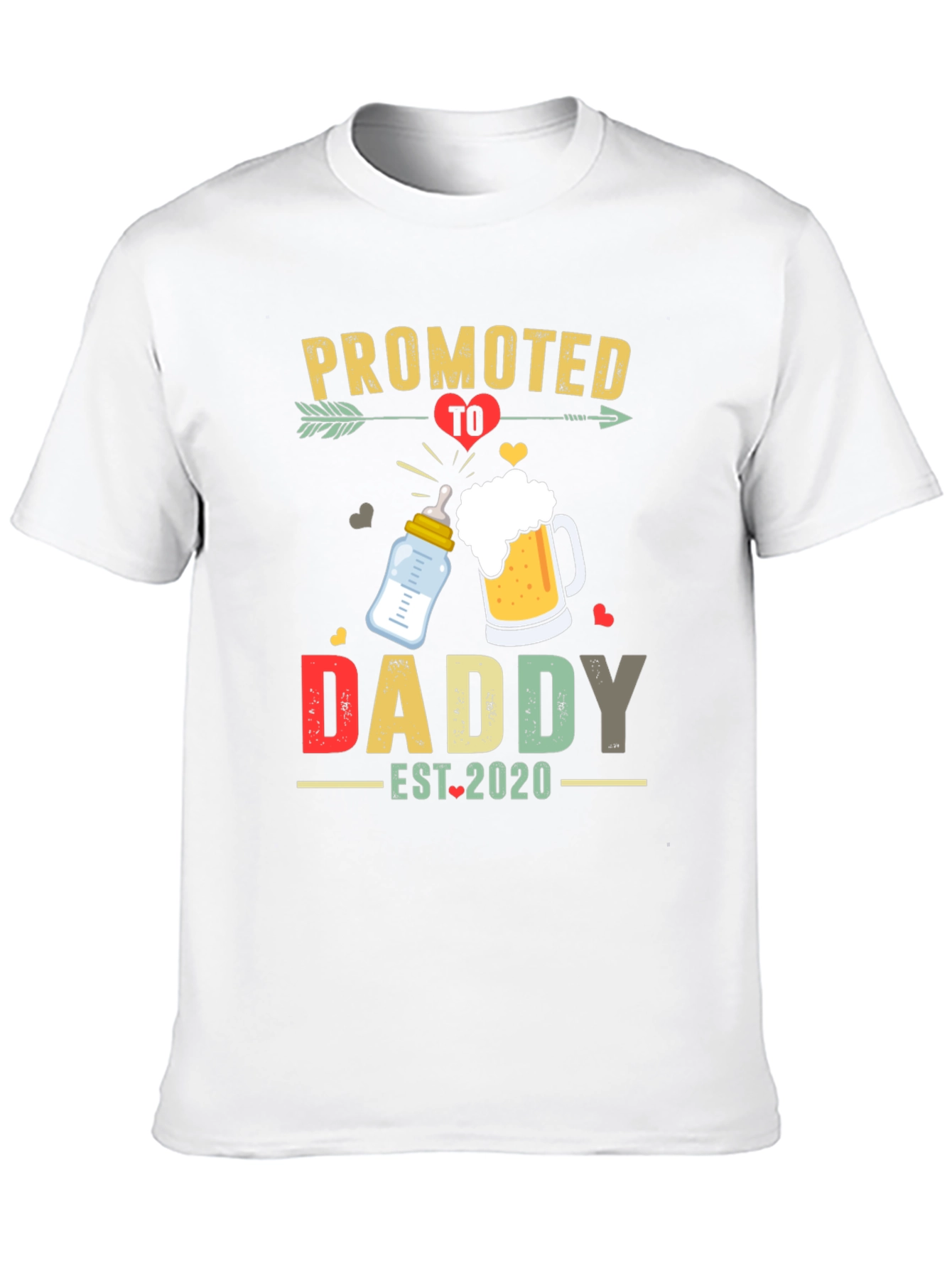 Promoted To Daddy Est. 2020 Mens Black T-Shirt