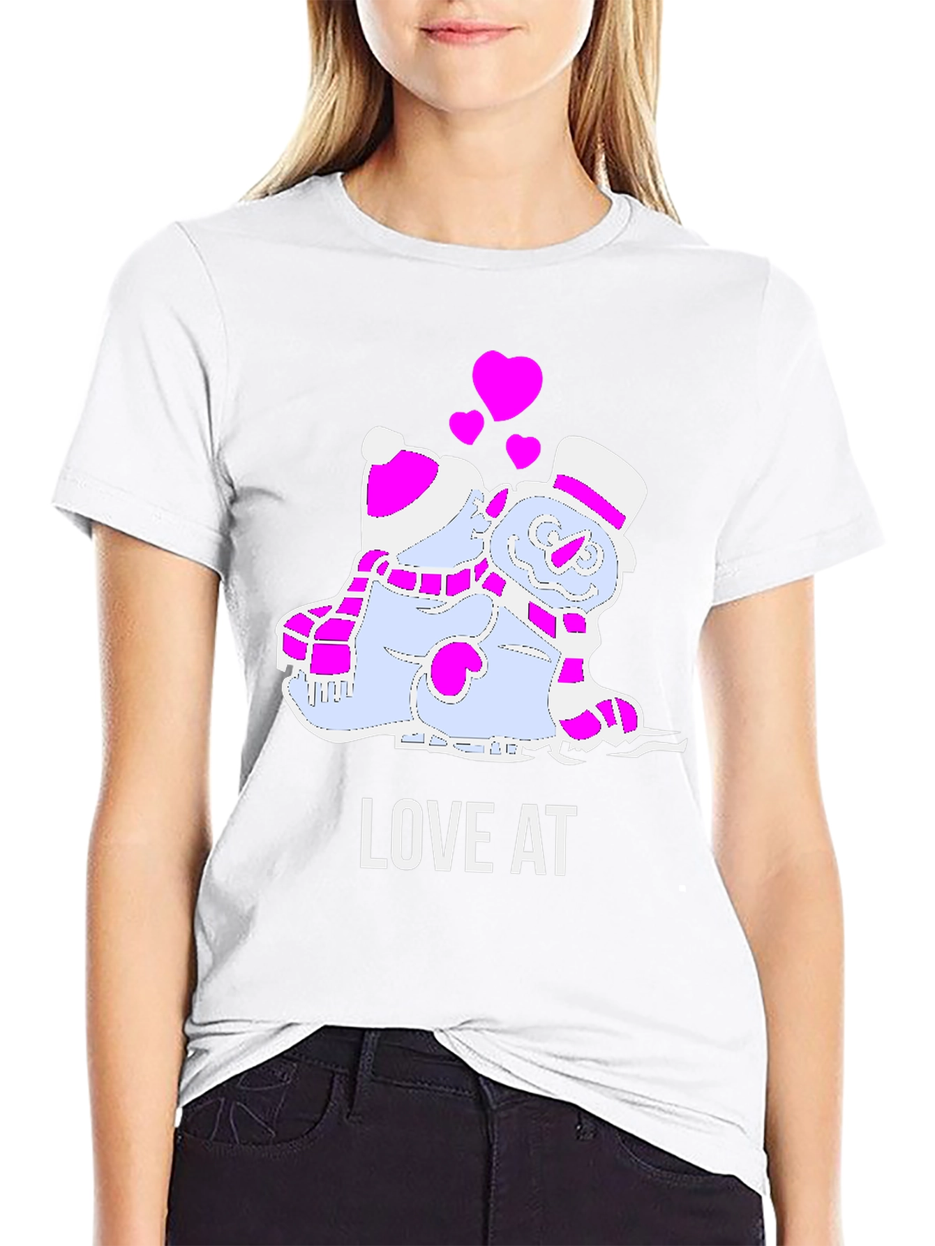 Love at First Ice: Snowman Couple T-Shirt