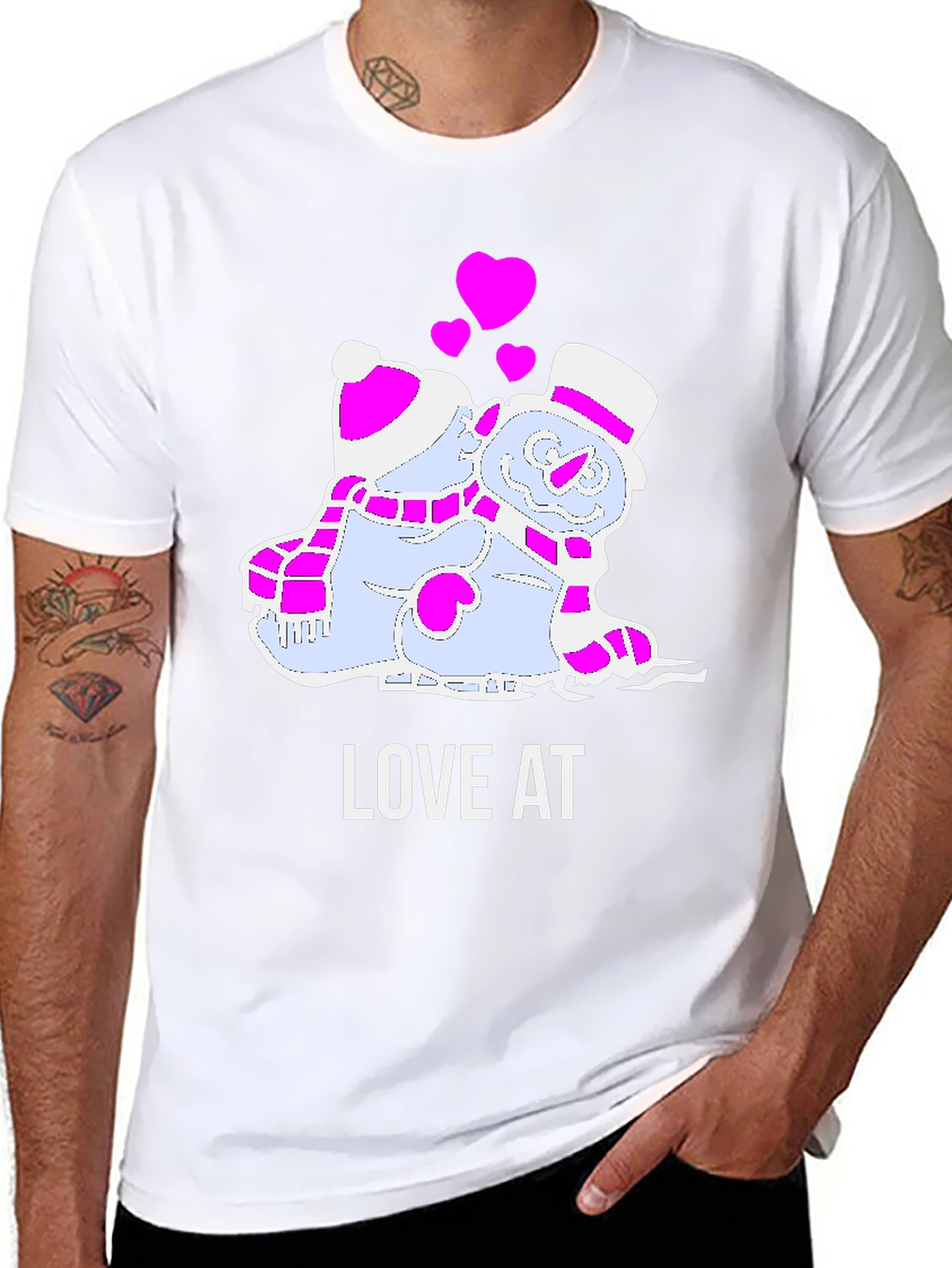 Love at First Ice: Snowman Couple T-Shirt