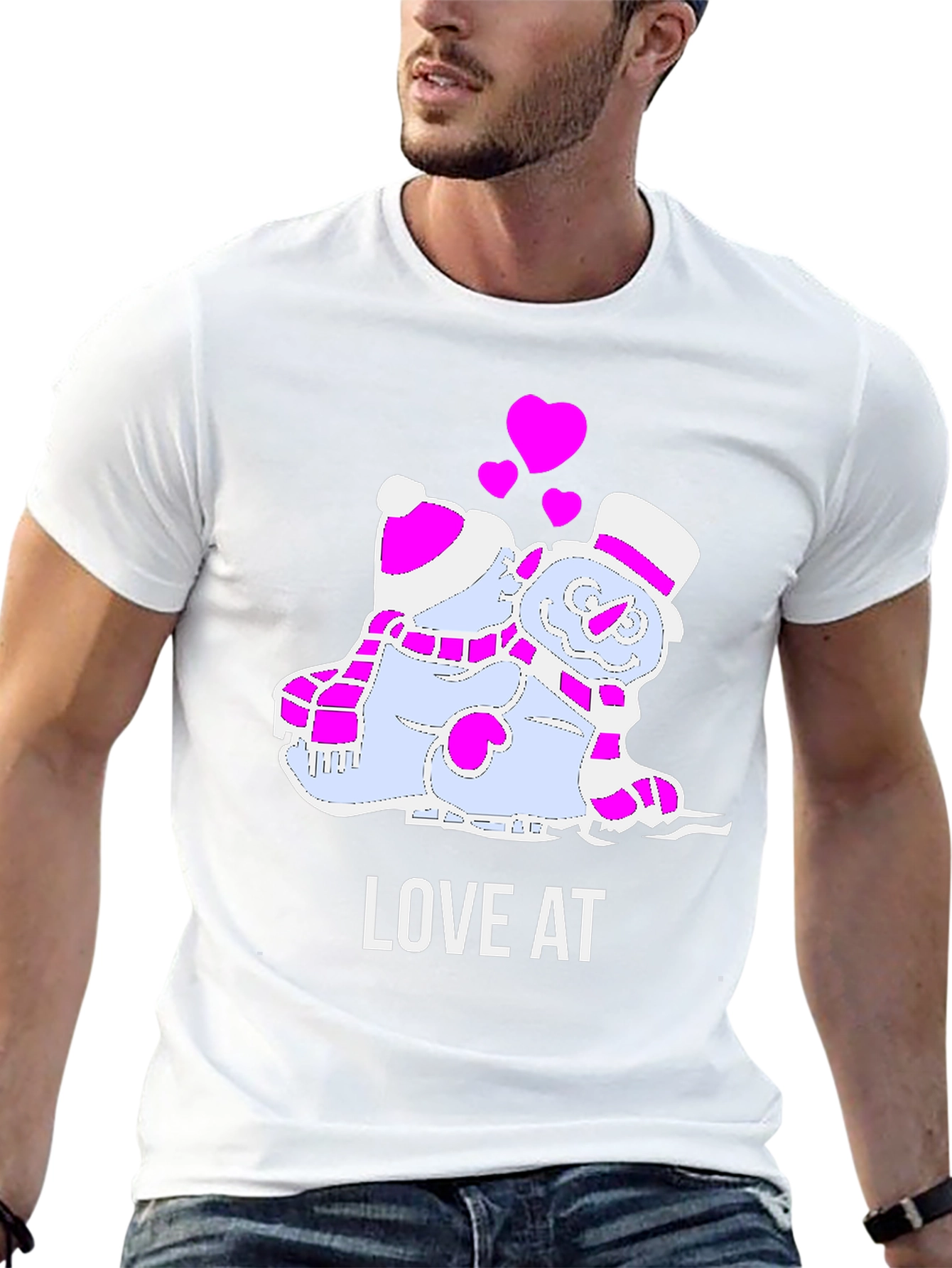 Love at First Ice: Snowman Couple T-Shirt