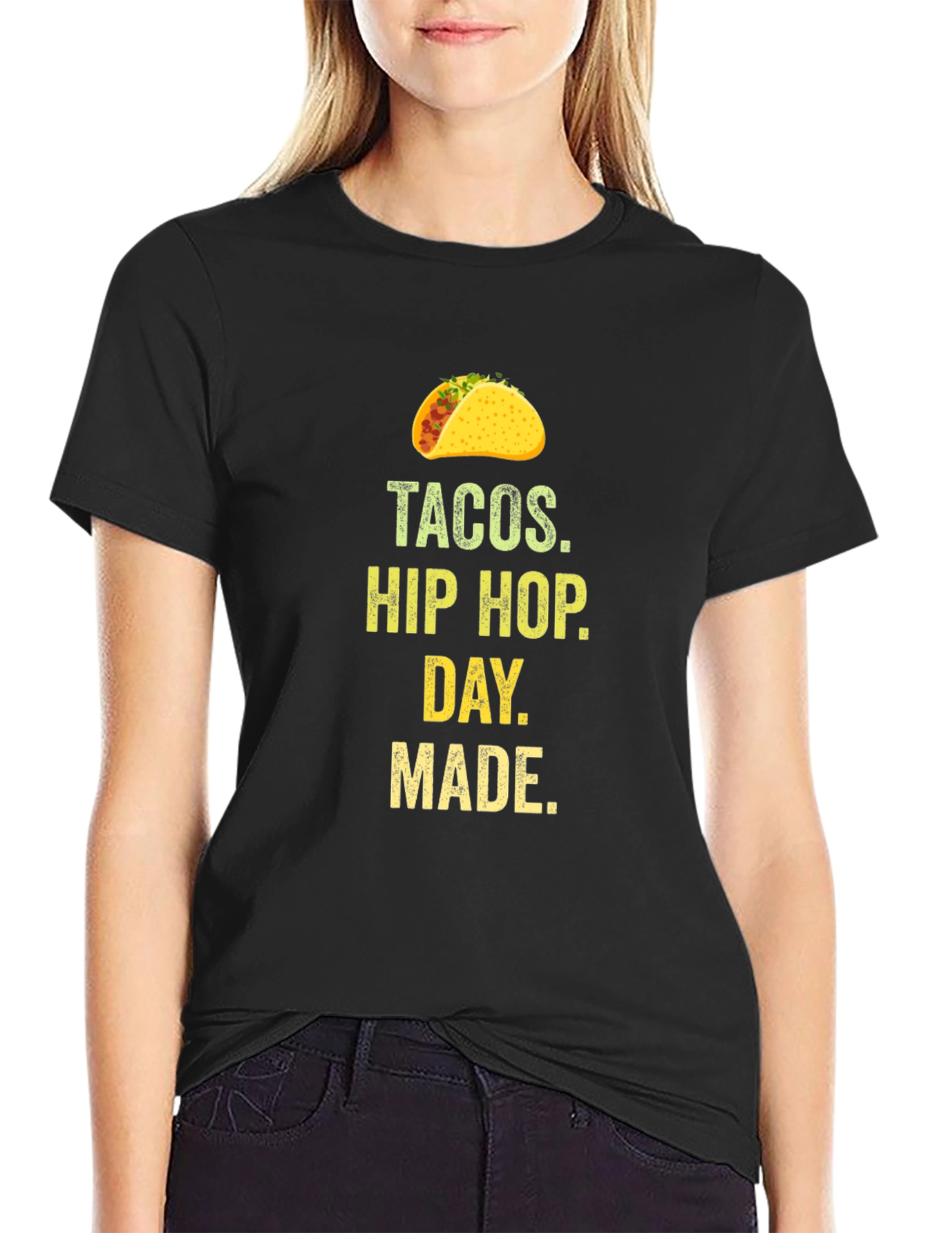 Tacos Hip Hop Day Made Graphic T-Shirt