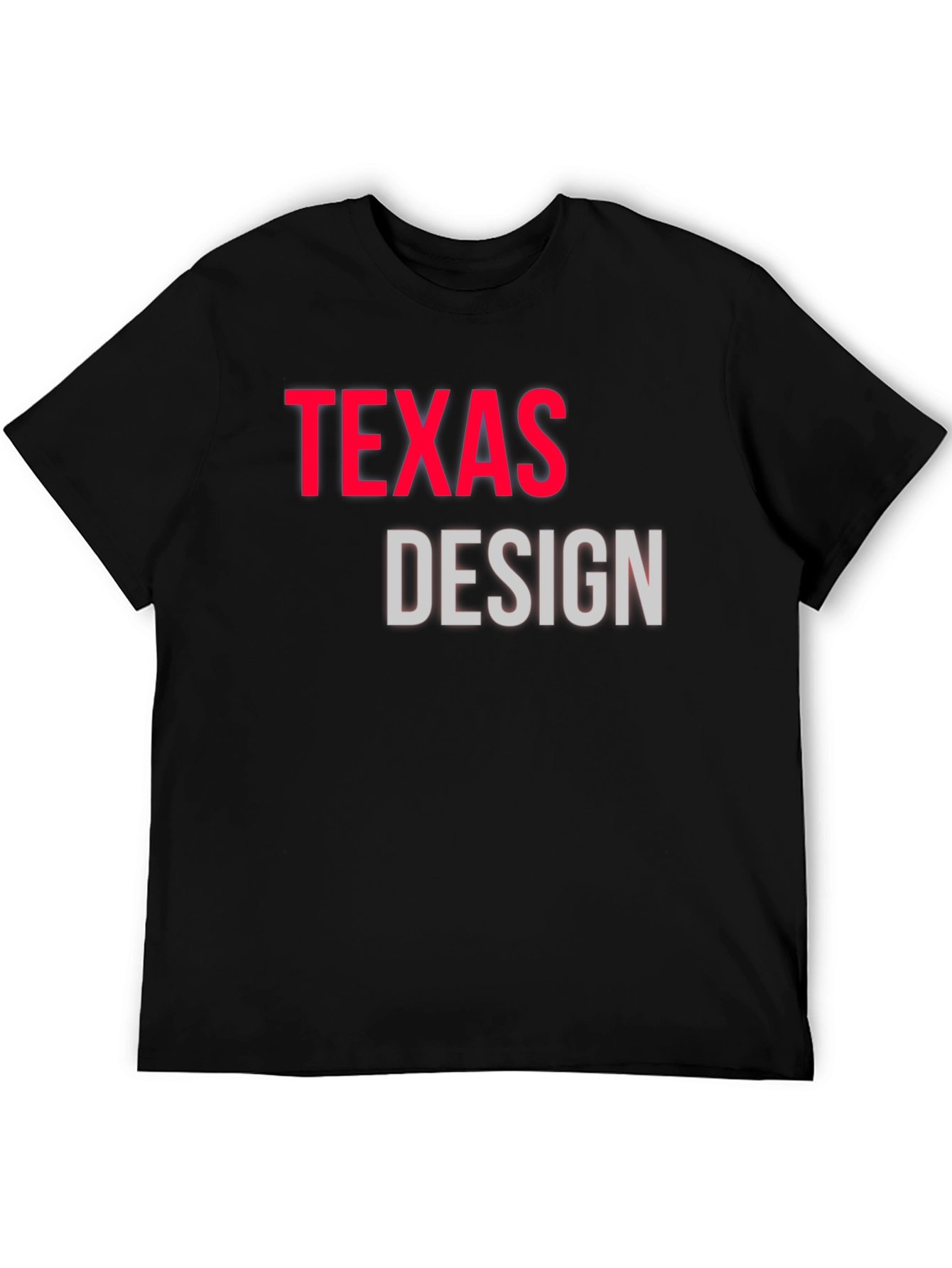Texas Design Black Graphic Tee Shirt