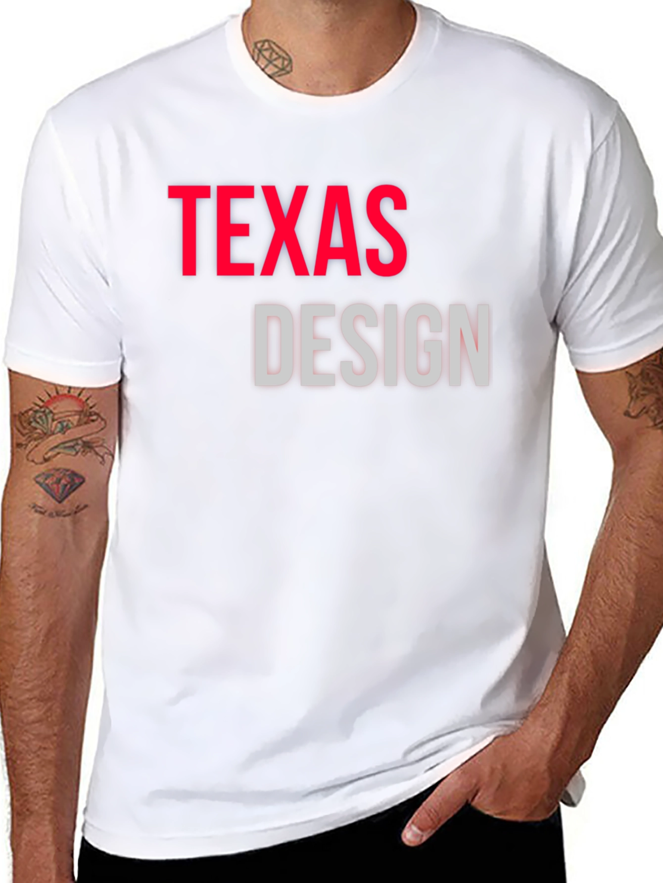 Texas Design Black Graphic Tee Shirt