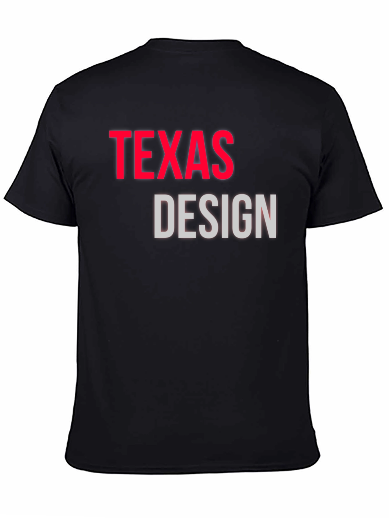 Texas Design Black Graphic Tee Shirt