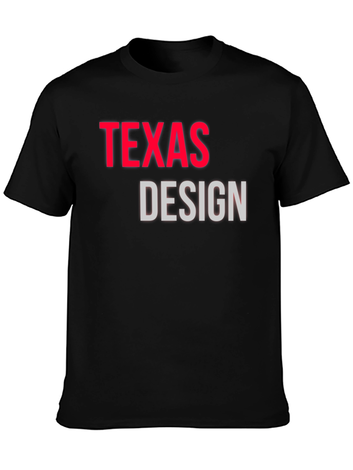 Texas Design Black Graphic Tee Shirt