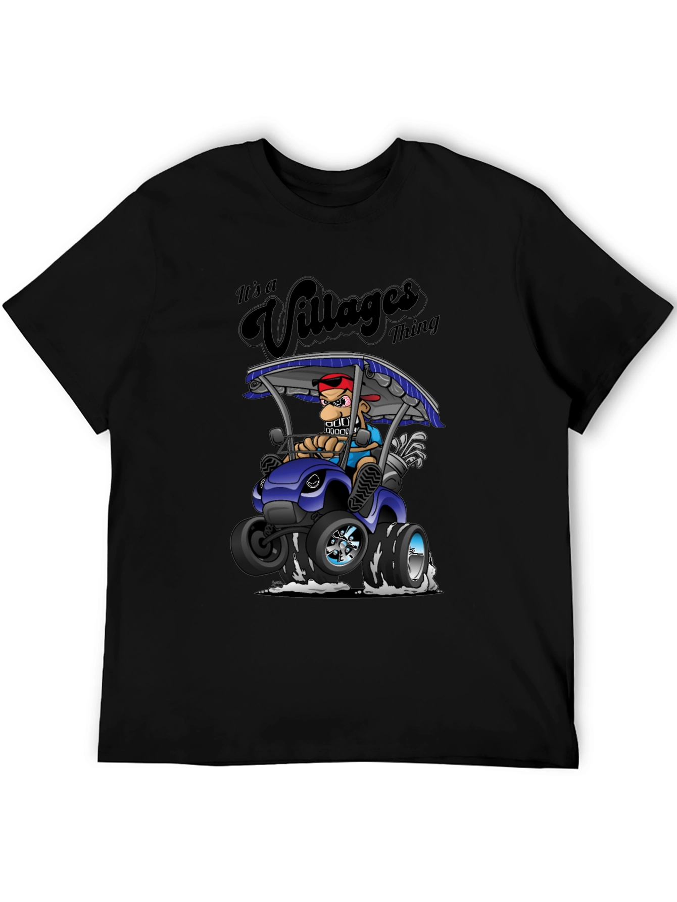 Villages Thing Cartoon Golf Cart T-Shirt