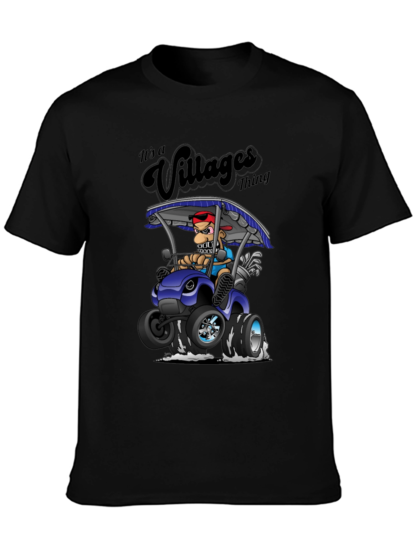 Villages Thing Cartoon Golf Cart T-Shirt