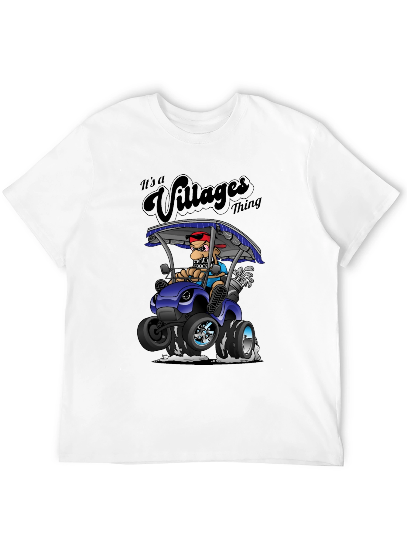 Villages Thing Cartoon Golf Cart T-Shirt