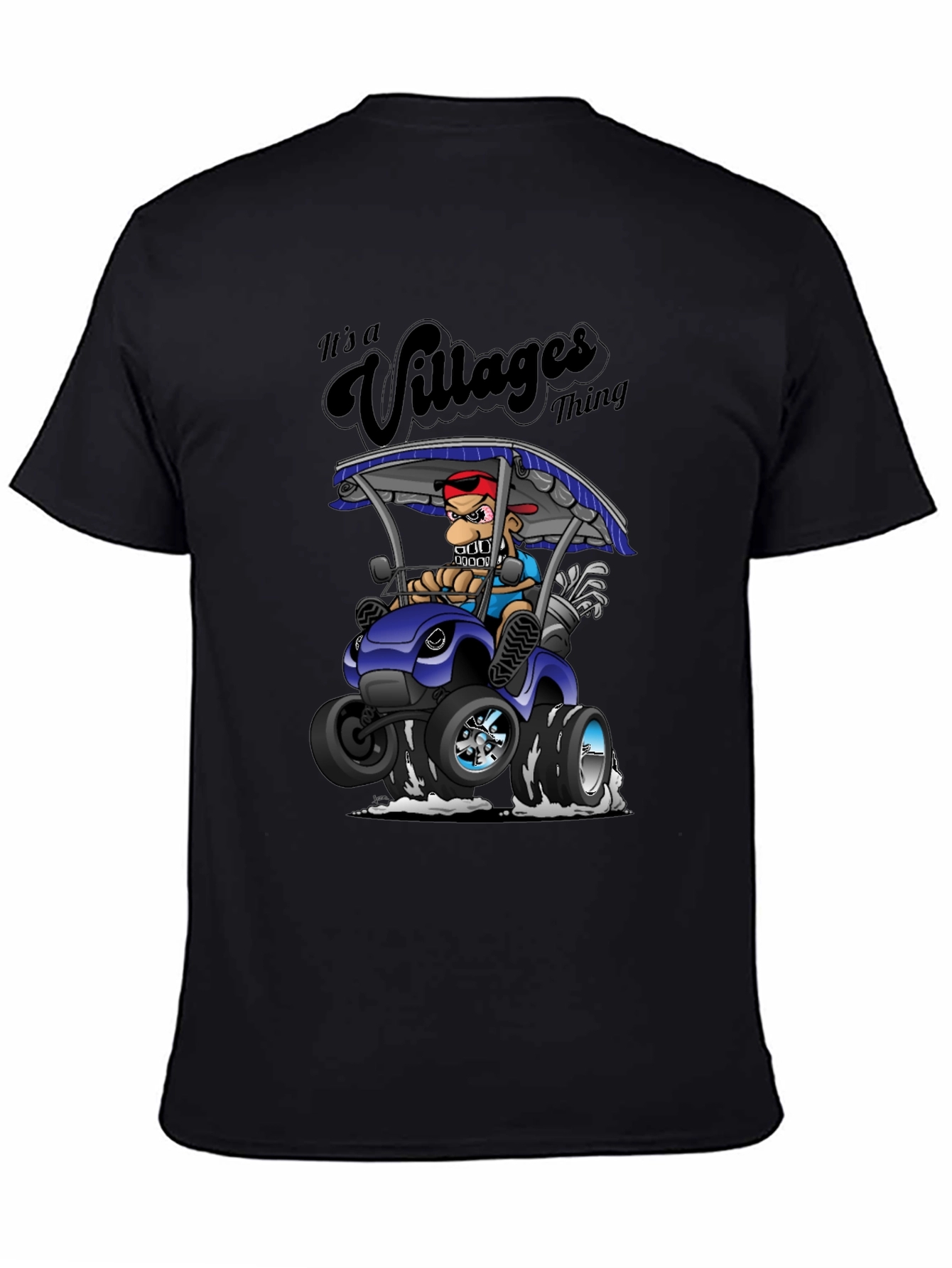 Villages Thing Cartoon Golf Cart T-Shirt