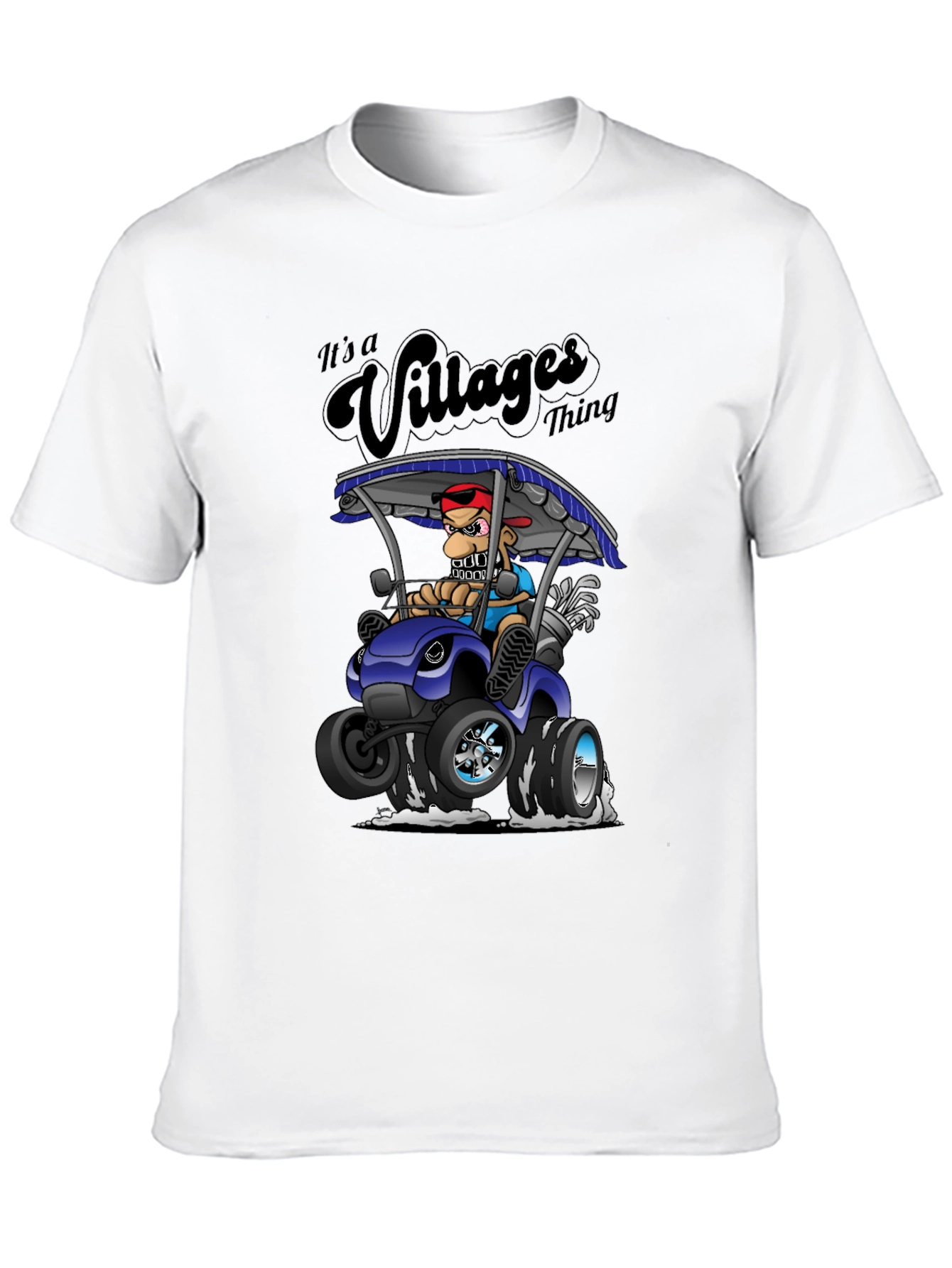 Villages Thing Cartoon Golf Cart T-Shirt