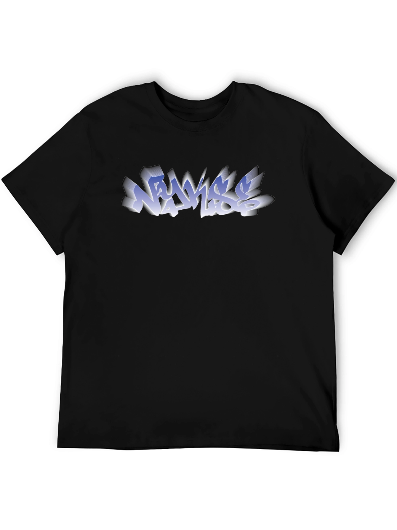 Graffiti Style Graphic T-Shirt - Black