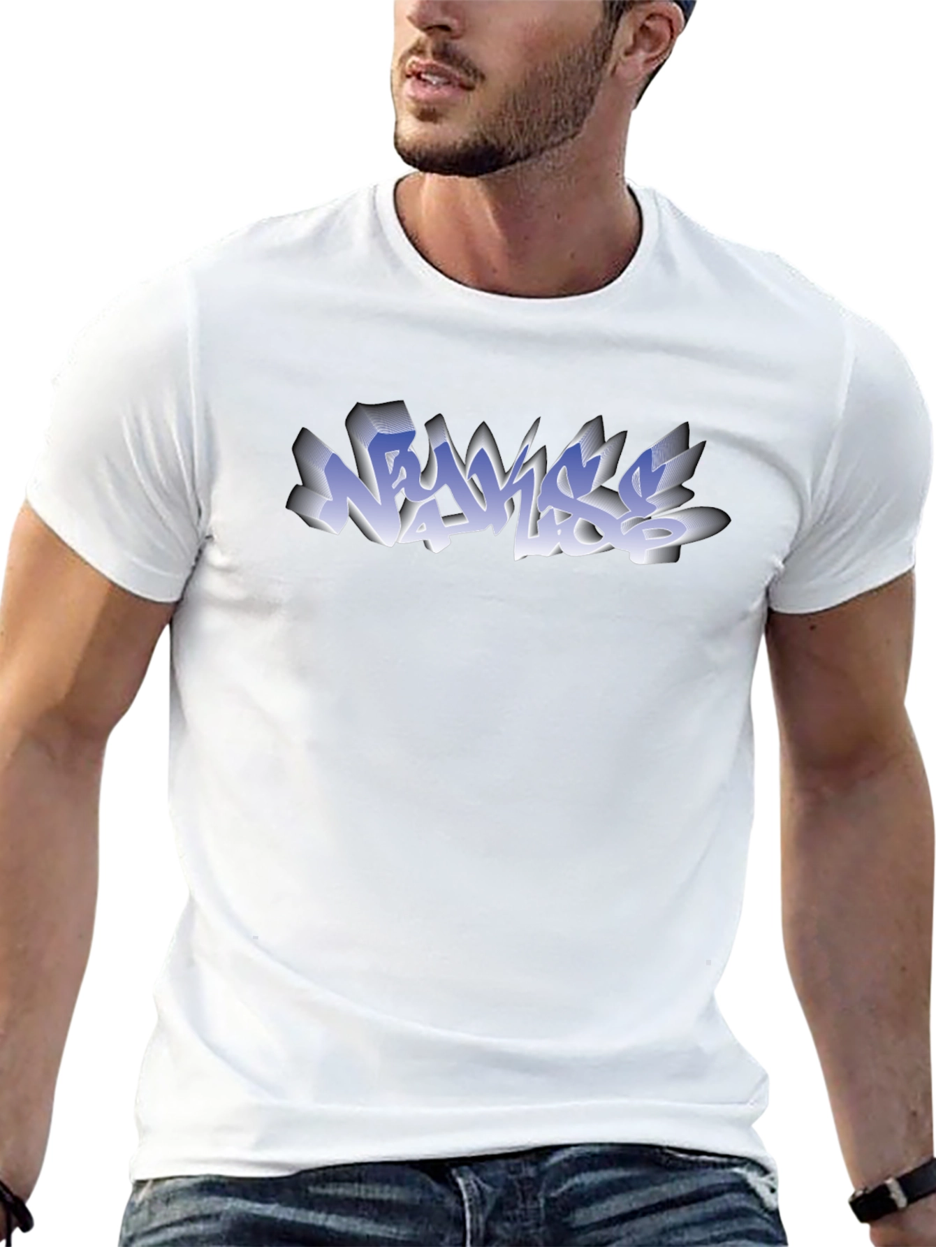 Graffiti Style Graphic T-Shirt - Black