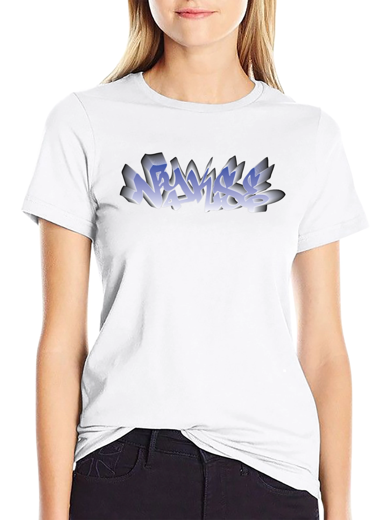 Graffiti Style Graphic T-Shirt - Black