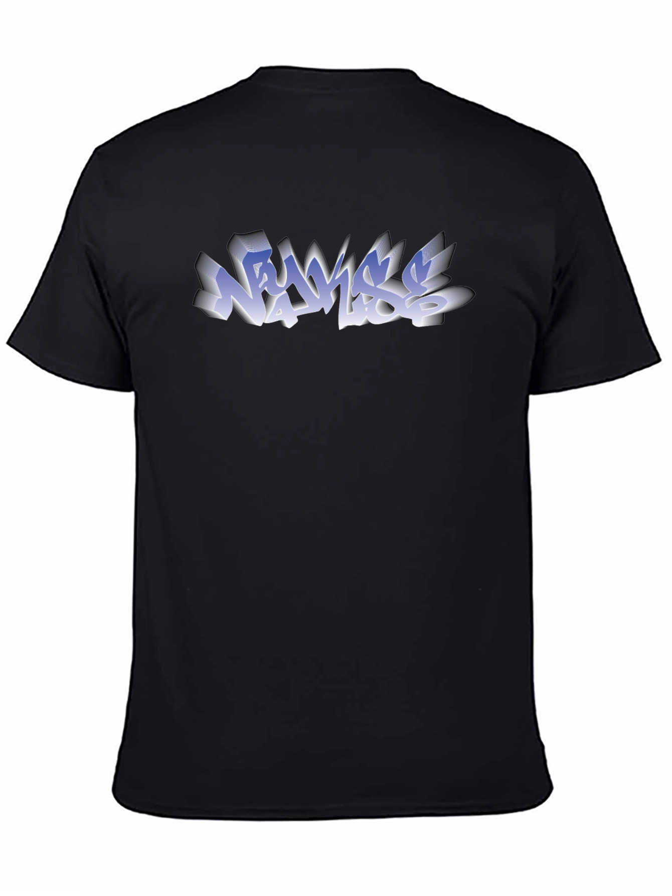 Graffiti Style Graphic T-Shirt - Black